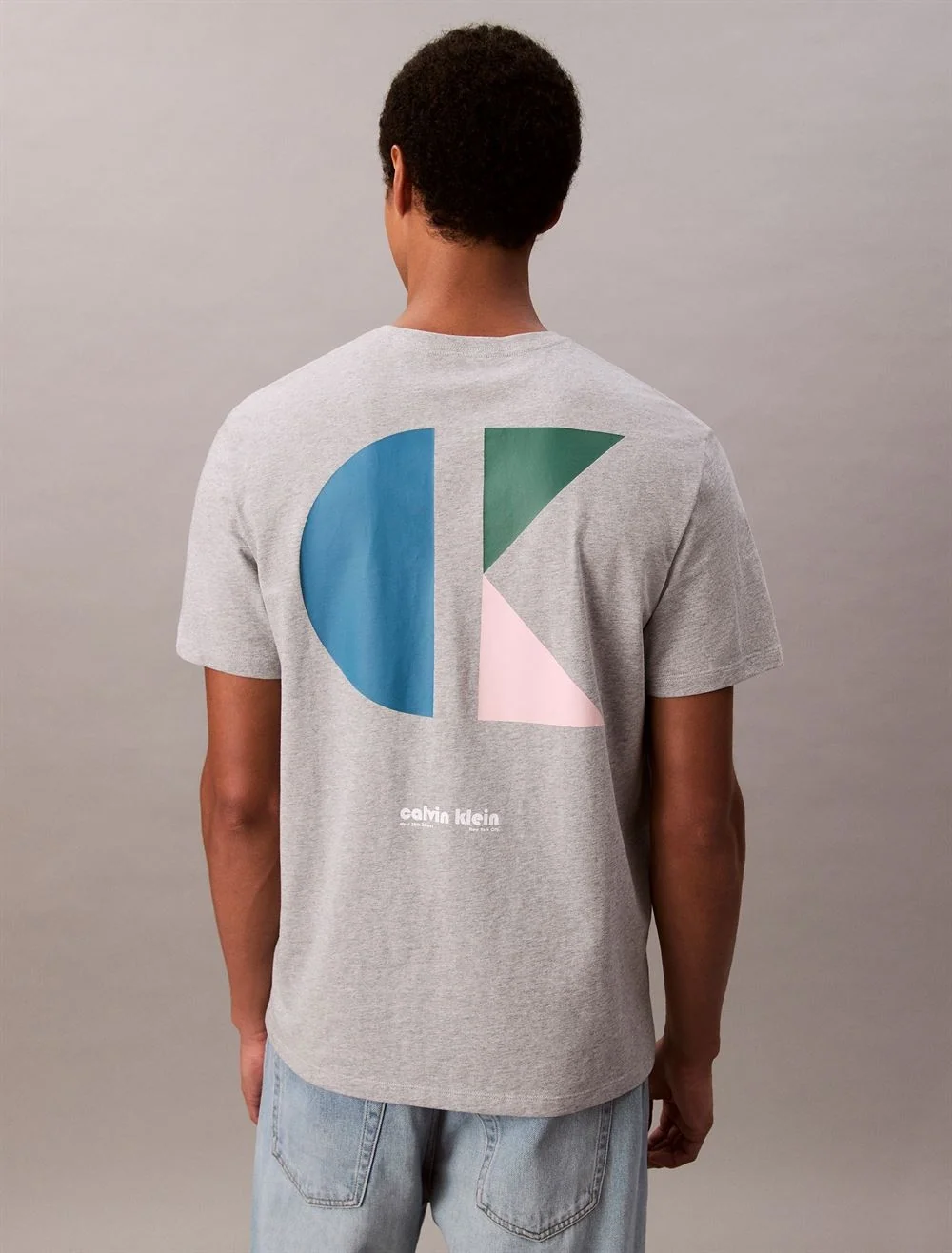 Calvin Klein Jeans Bauhaus Graphic Logo T-shirt - Grey - L