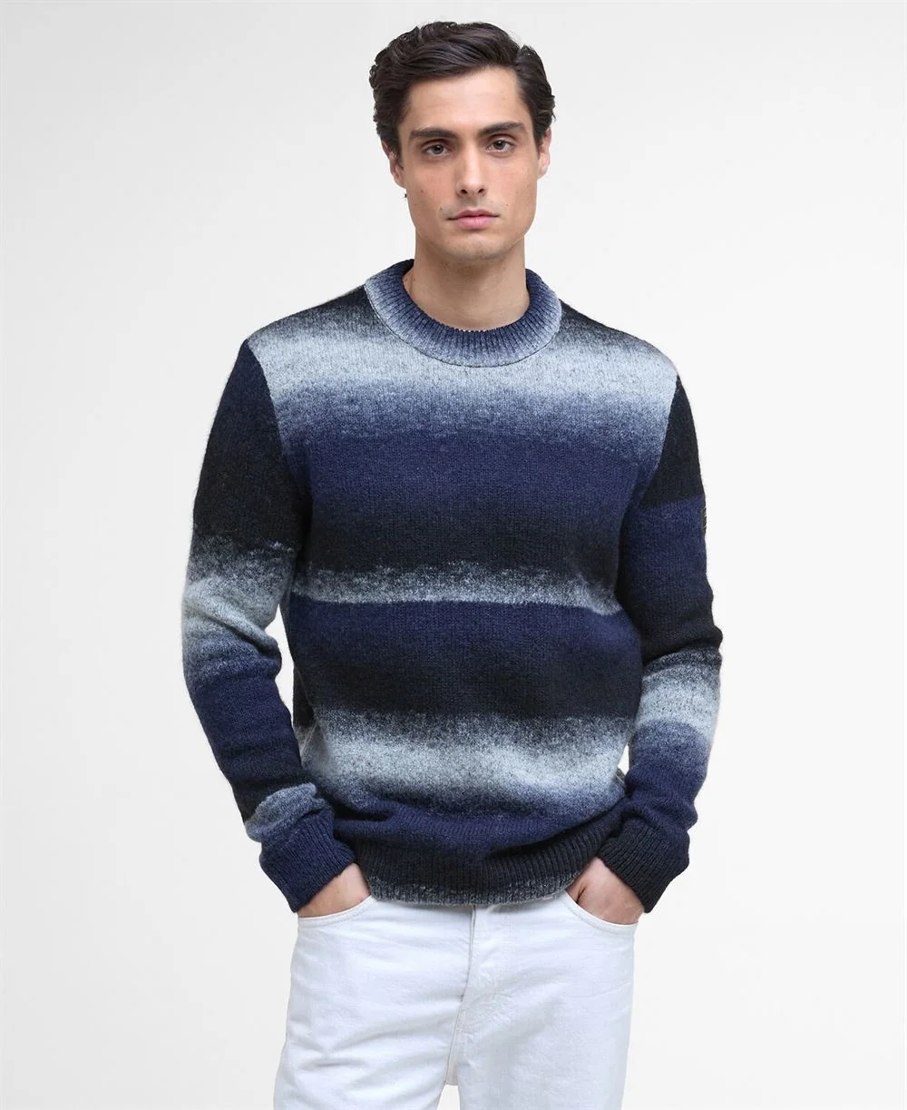 Barbour International B.Intl Vector Colour Block Crew Neck Jumper - Black - M