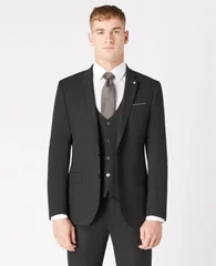 Remus Uomo Luca Suit Jacket - Black - 36R