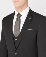 Remus Uomo Luca Suit Jacket - Black - 36R