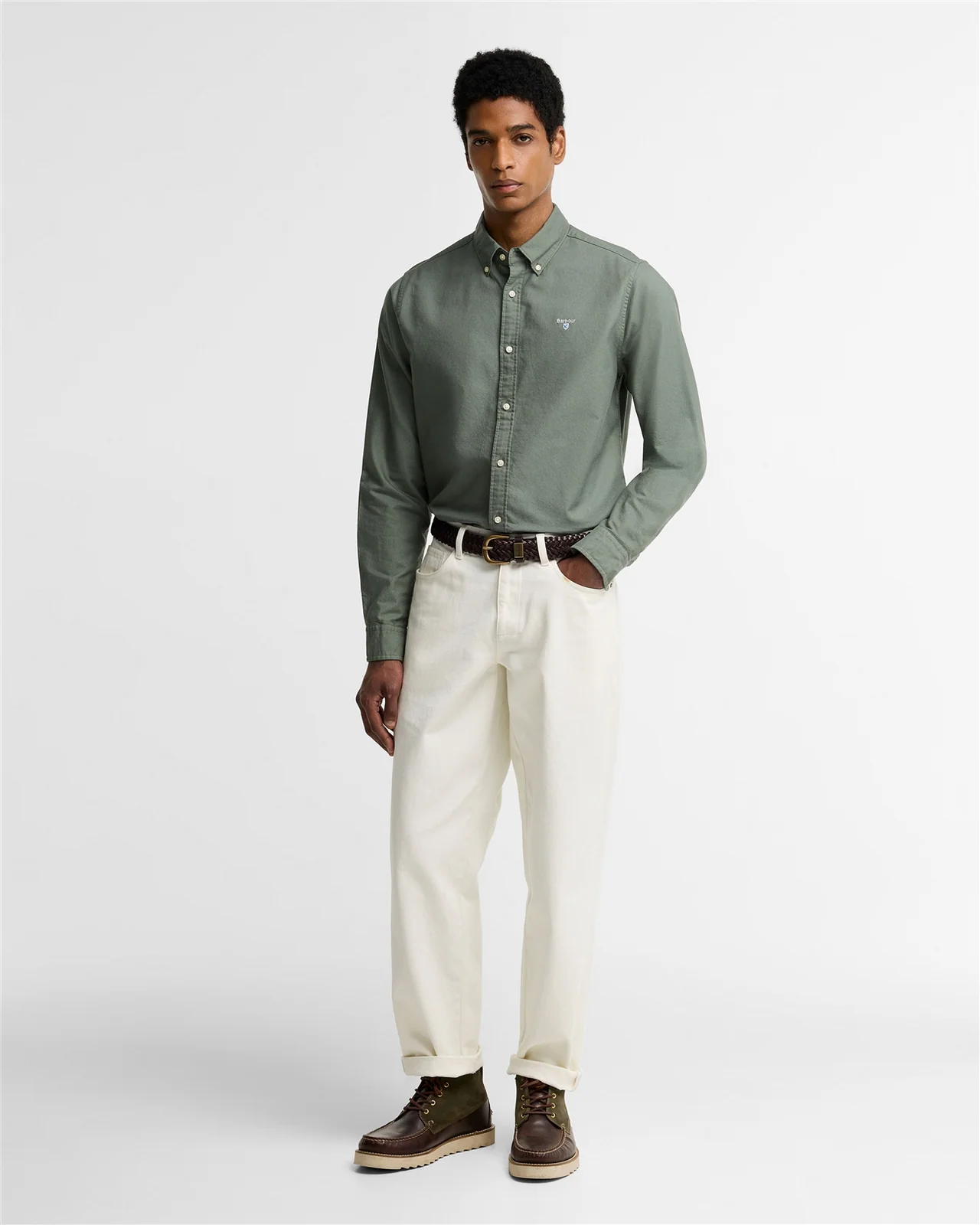 Barbour Oxtown Tailored Shirt - Green - L