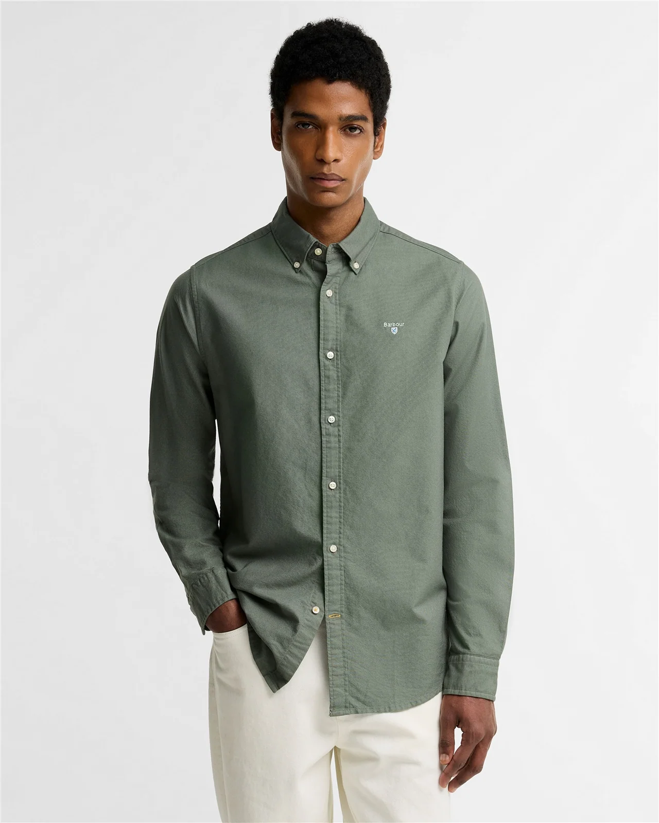Barbour Oxtown Tailored Shirt - Green - L