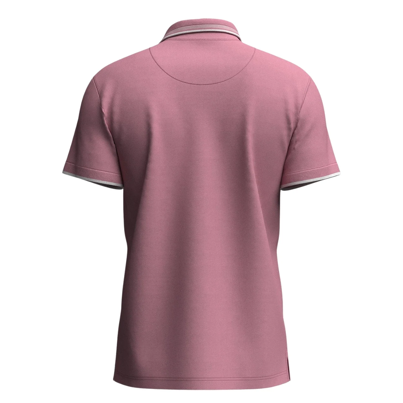 Fynch Hatton Contrast Tipping Polo Shirt - Light Peony - L