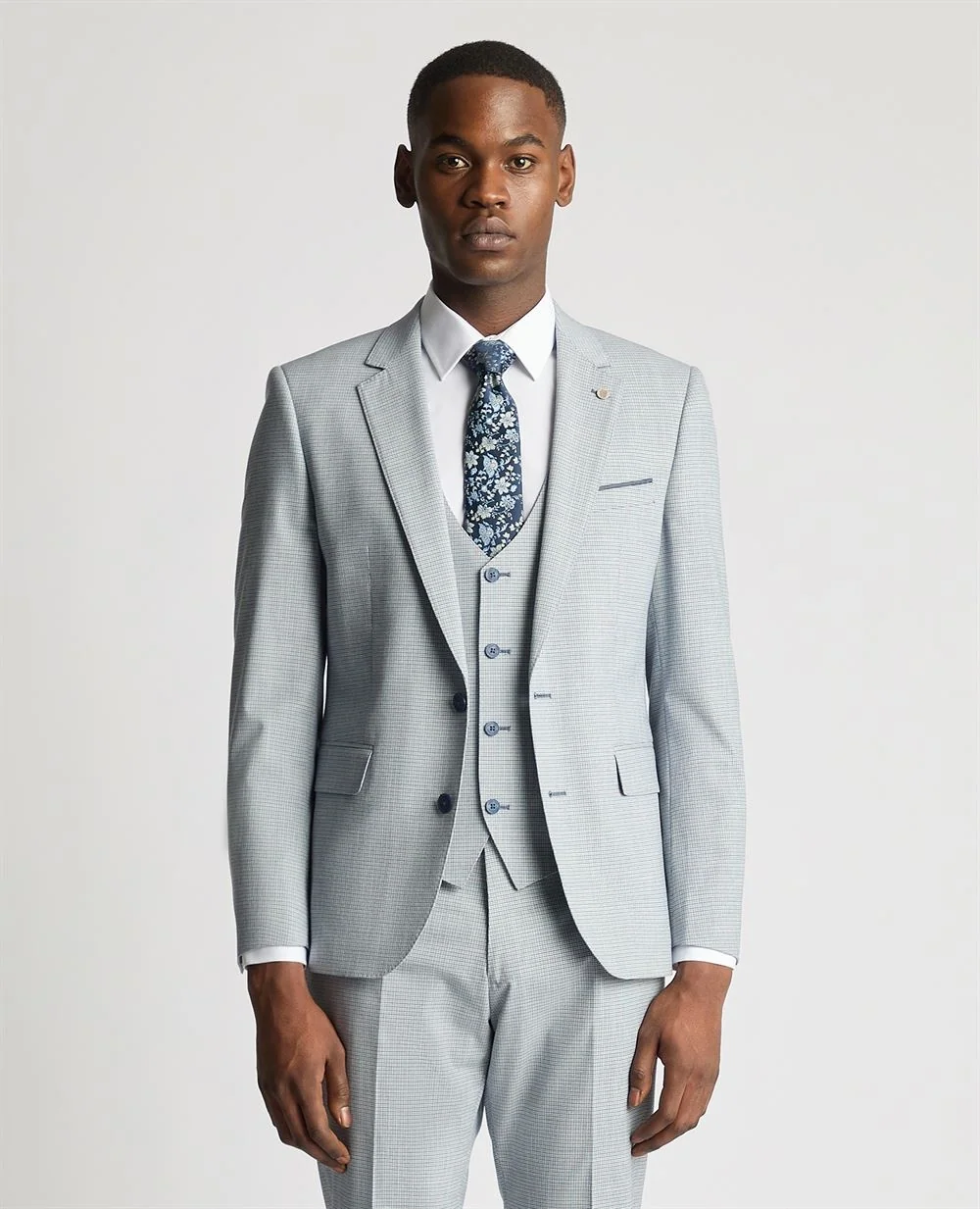 Remus Uomo Matteo Jacket - Light Blue/Grey - 44S