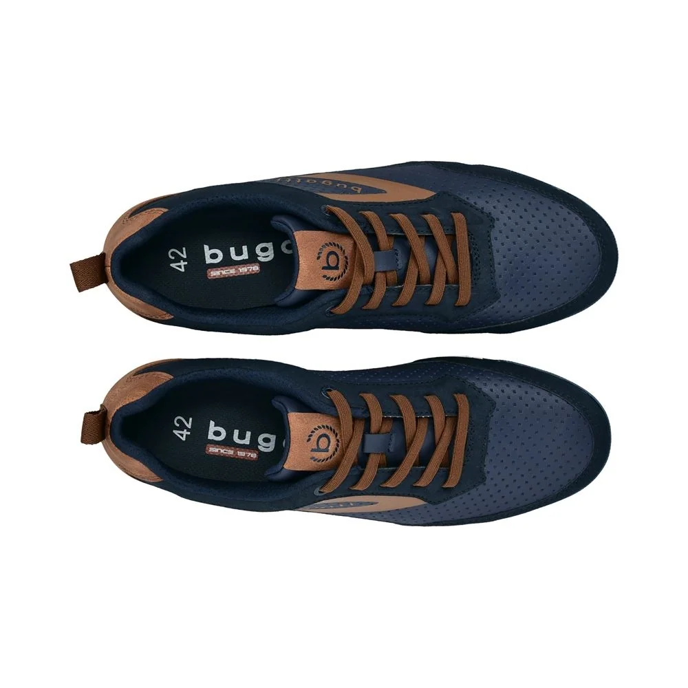 Bugatti Trevor Trainers - Navy/Brown - 42
