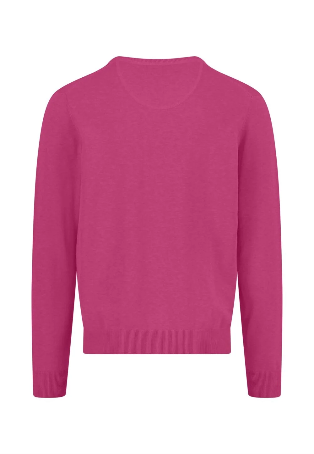 Fynch Hatton V-Neck Superfine Cotton Jumper - Pink - M