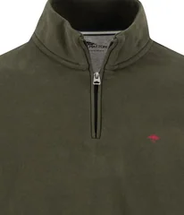 Fynch Hatton Troyer Zip Sweatshirt - Green - 2XL