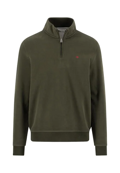 Fynch Hatton Troyer Zip Sweatshirt - Green - 2XL