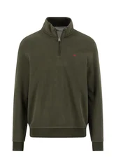 Fynch Hatton Troyer Zip Sweatshirt - Green - 2XL