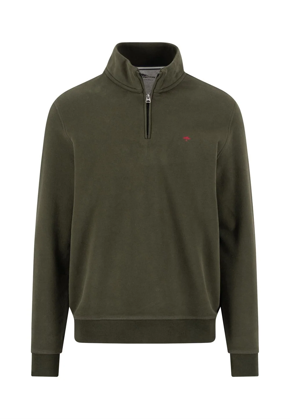 Fynch Hatton Troyer Zip Sweatshirt - Green - 2XL