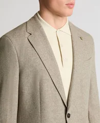 Remus Uomo Alto Slim Fit Wool-Blend Sports Jacket - Stone - 42R