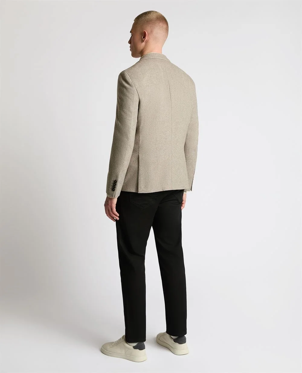 Remus Uomo Alto Slim Fit Wool-Blend Sports Jacket - Stone - 42R