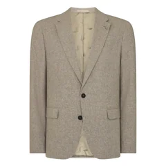 Remus Uomo Alto Slim Fit Wool-Blend Sports Jacket - Stone - 42R