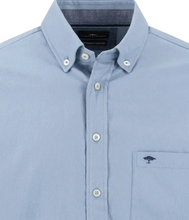 Fynch Hatton Premium Flannel B.D. Shirt - Blue - XL