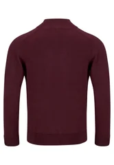 6th Sense Diego 1/4 Zip Jumper - Wine - 2XL