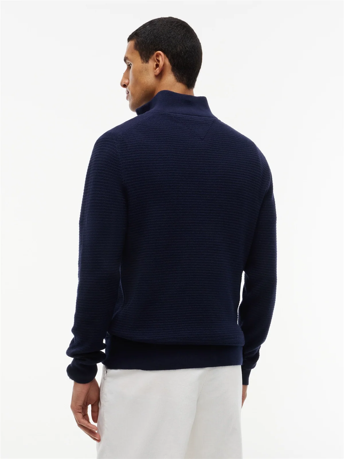Tommy Hilfiger Pima Cotton Cashmere Blend Half Zip Sweater - Navy - XL