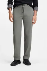 Boss Straight-tapered-fit Stretch Chinos - Grey - 34/32