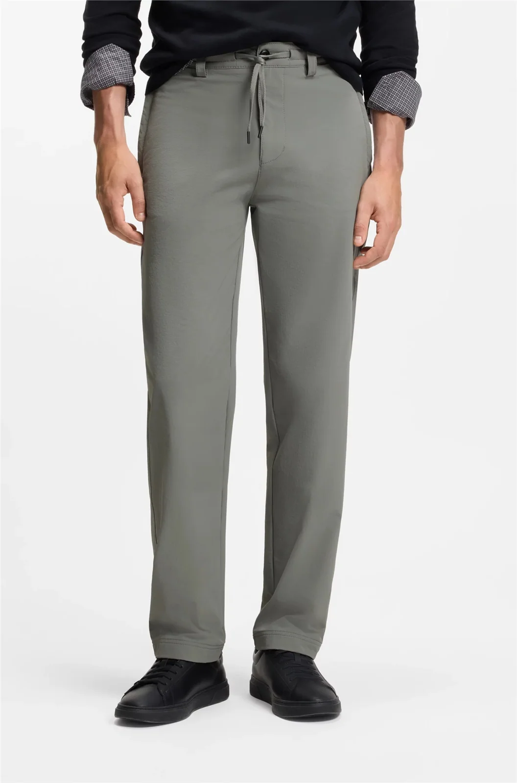 Boss Straight-tapered-fit Stretch Chinos - Grey - 34/32