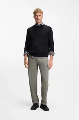 Boss Straight-tapered-fit Stretch Chinos - Grey - 34/32