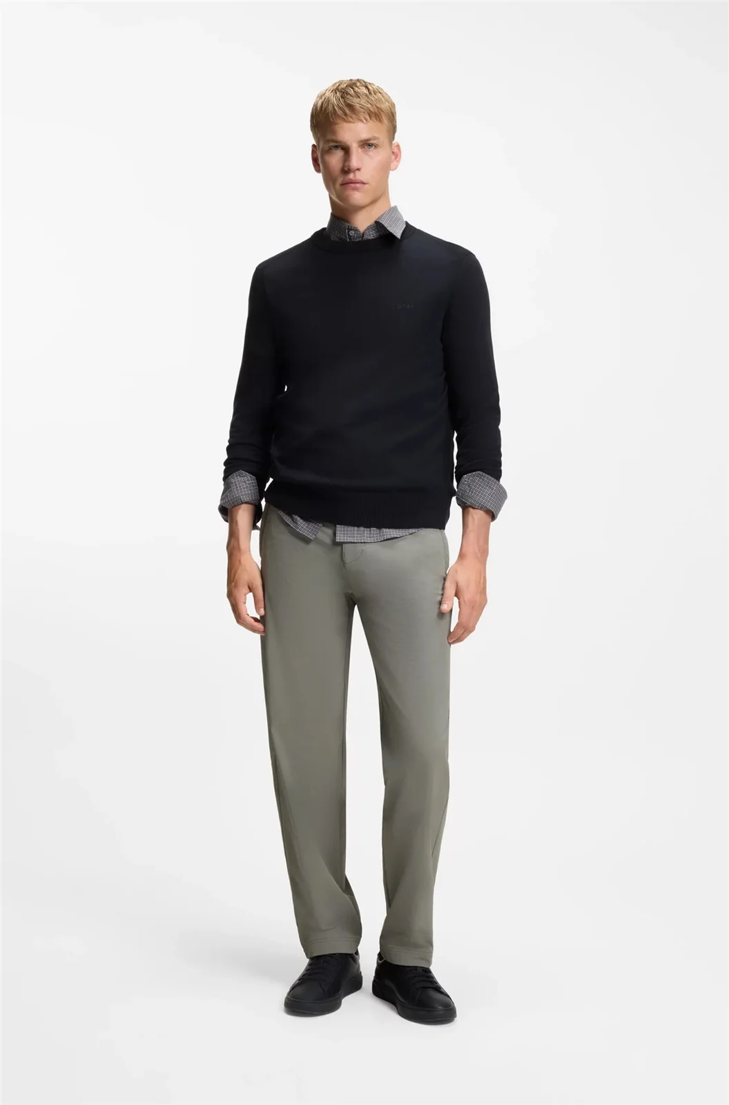 Boss Straight-tapered-fit Stretch Chinos - Grey - 34/32
