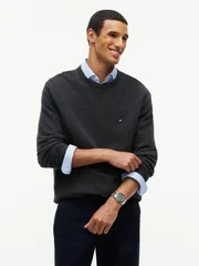 Tommy Hilfiger Essential Structure Crew Neck Jumper - Grey - 2XL