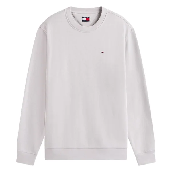 Tommy Jeans Tommy Flag Brushed Fleece Sweatshirt - Grey - XS