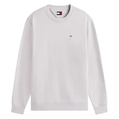 Tommy Jeans Tommy Flag Brushed Fleece Sweatshirt - Grey - XS