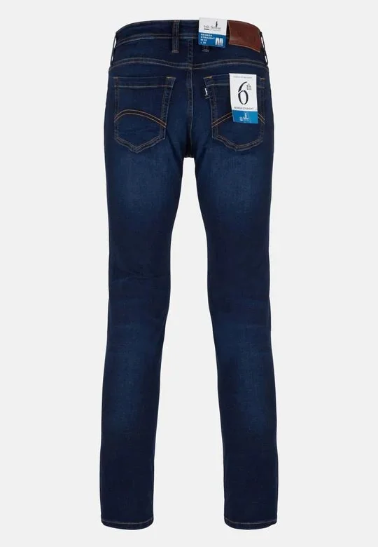 6th Sense Straight Leg Jeans - Washed Blue - 32/30