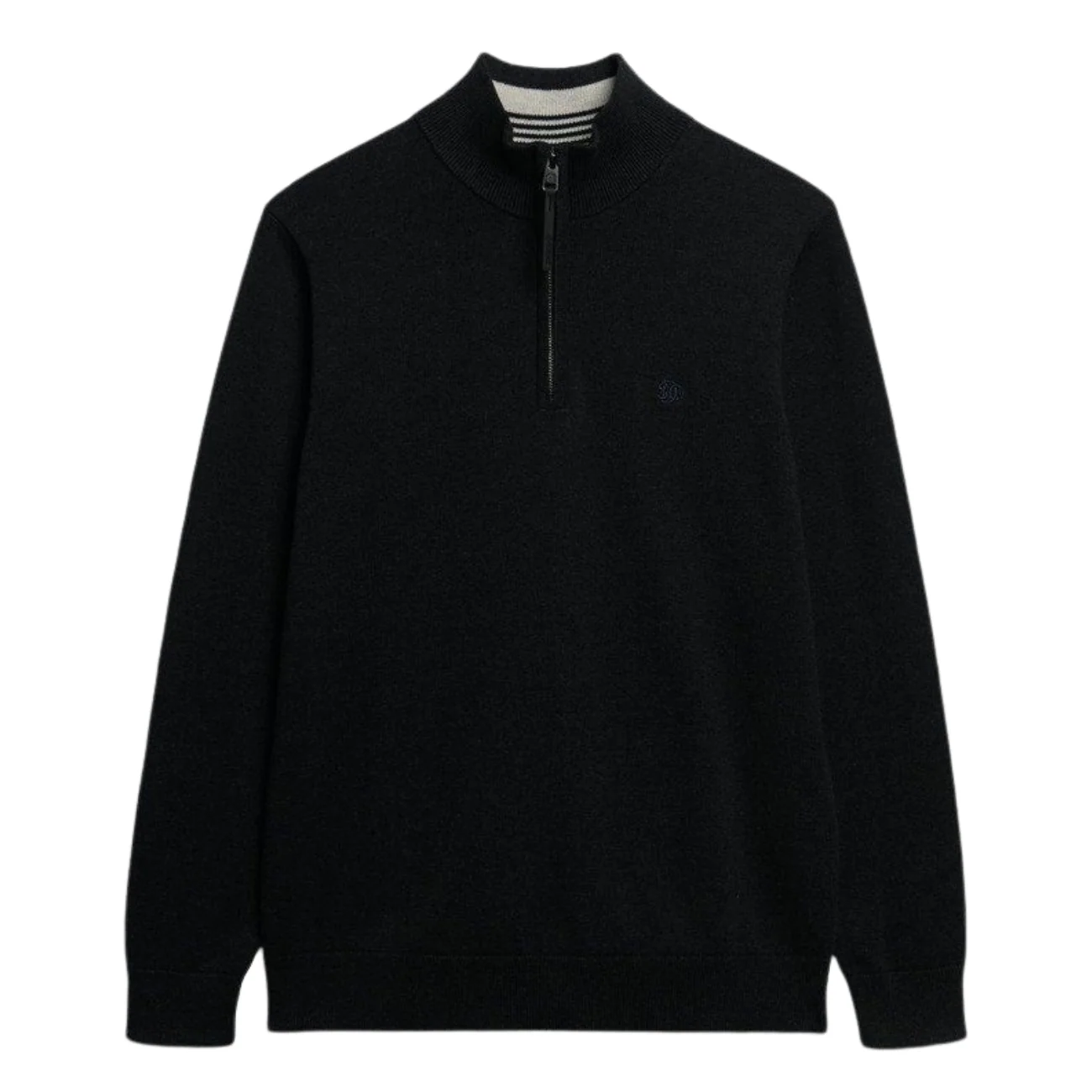 Superdry Essentials Cotton Half Zip Jumper - Grey - XL
