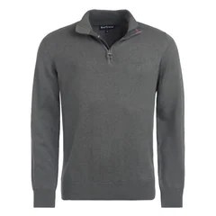 Barbour Cotton Half Zip Knitted Jumper - Green - M