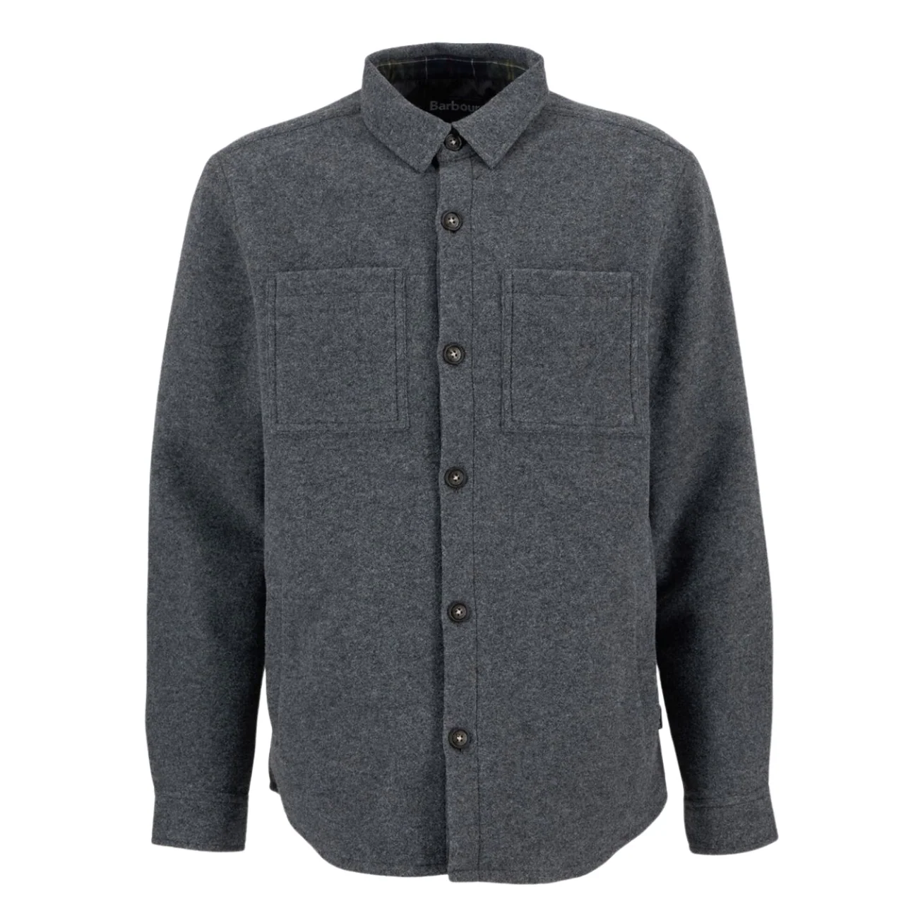 Barbour Marlow Tailored Wool Blend Overshirt - Grey - L