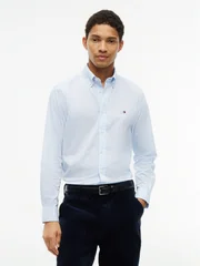 Tommy Hilfiger Flex Poplin Gingham Shirt - Blue - L