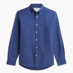 Tommy Hilfiger Solid Heritage Button Down Oxford Shirt - Blue - S
