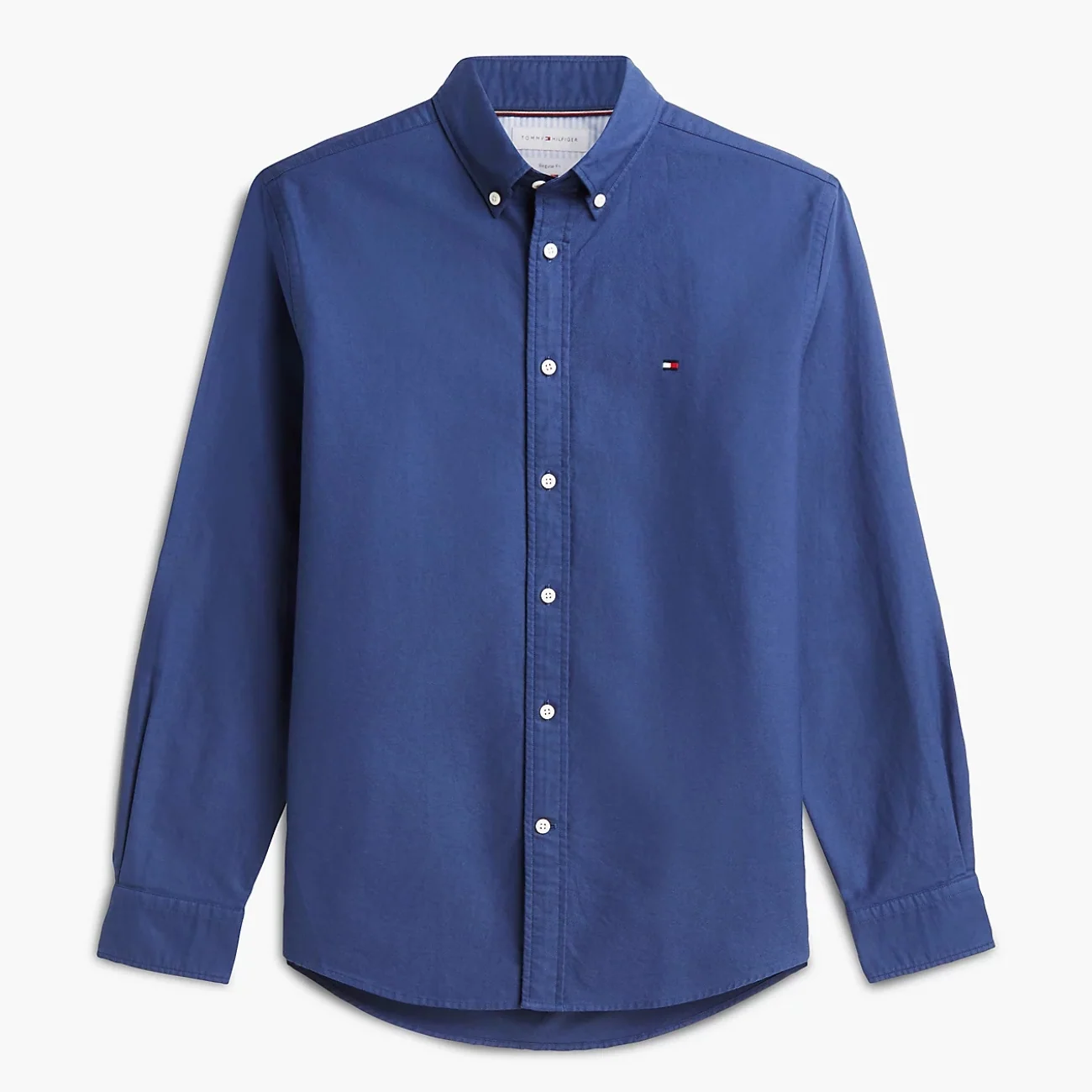 Tommy Hilfiger Solid Heritage Button Down Oxford Shirt - Blue - S