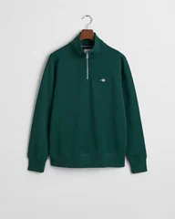 Gant Shield Half Zip Sweatshirt Green - XL