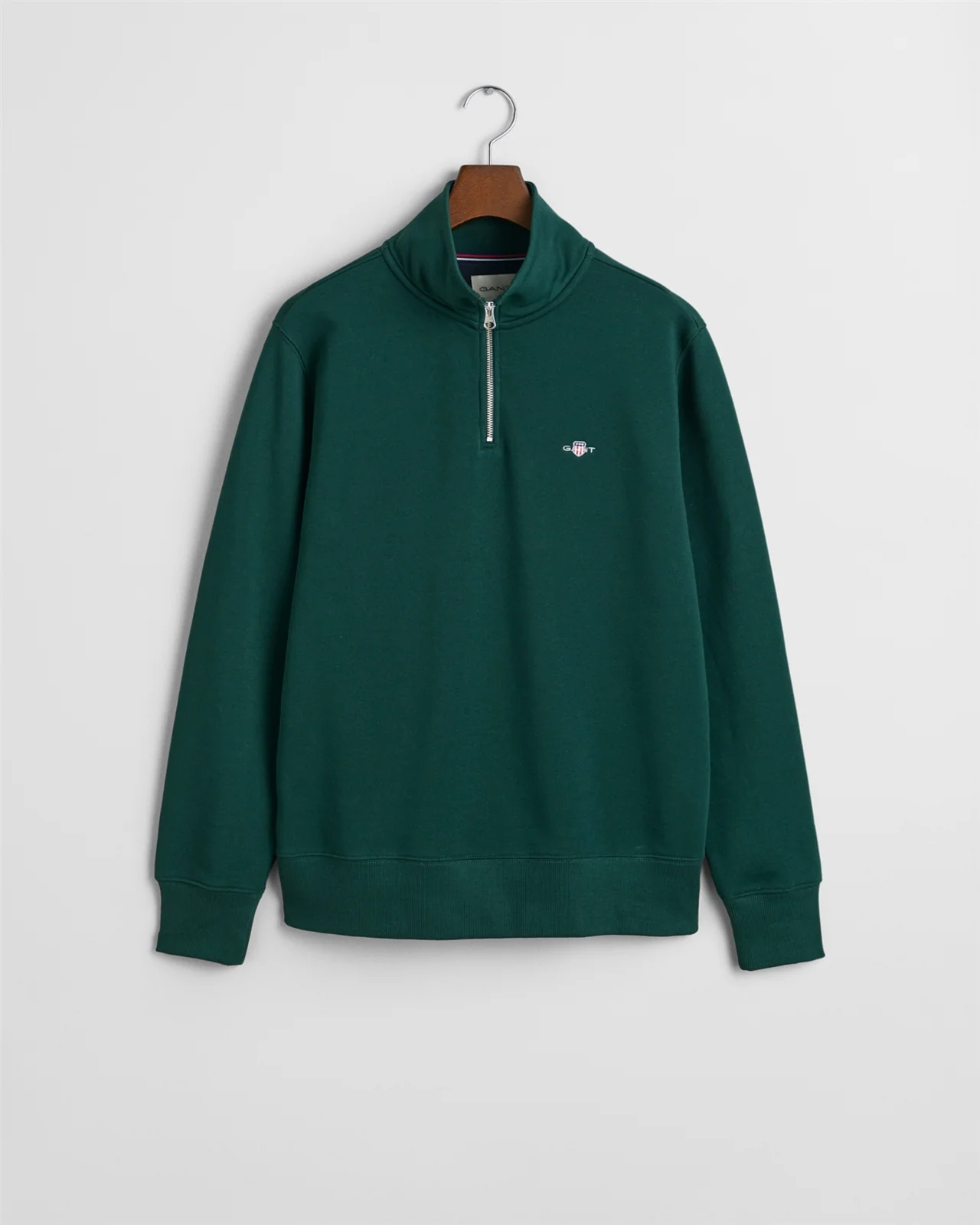 Gant Shield Half Zip Sweatshirt Green - XL
