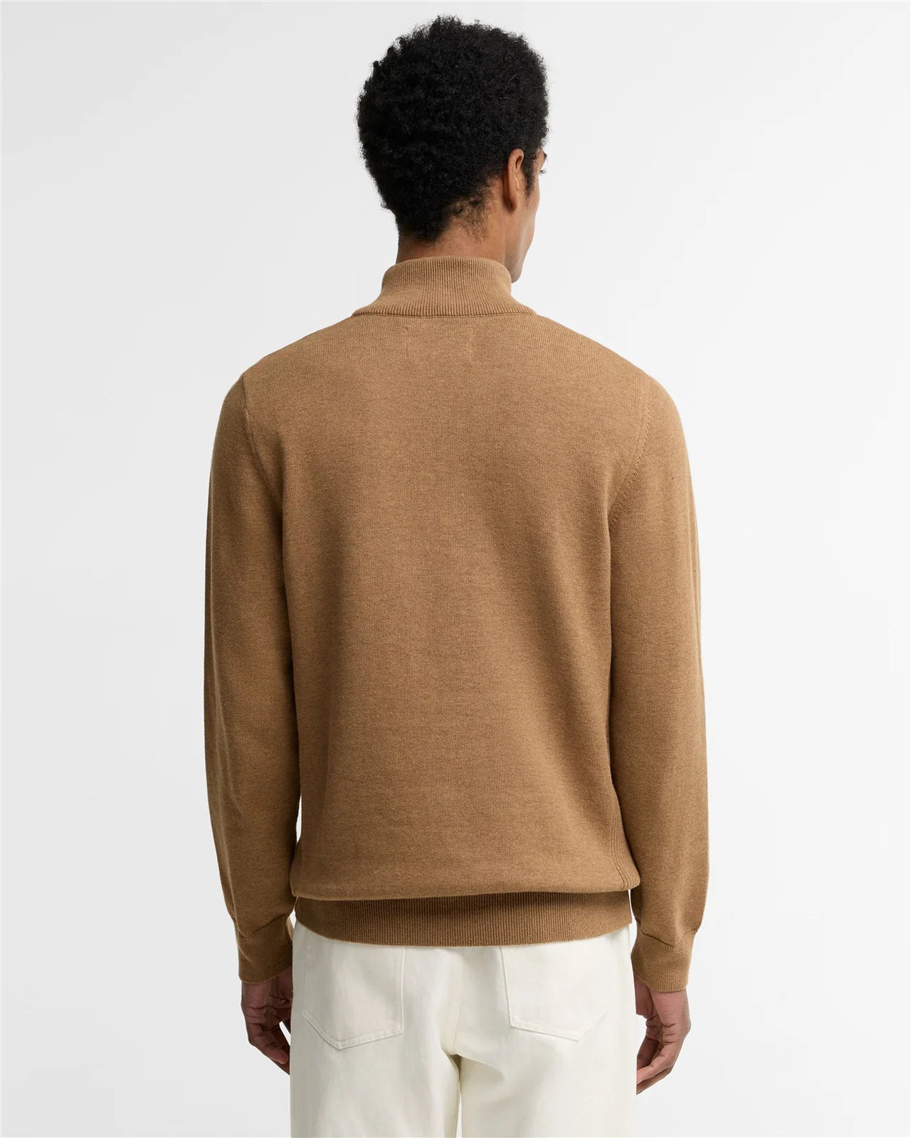 Barbour Cotton Half Zip Knitted Jumper - Sandstone Beige - XL