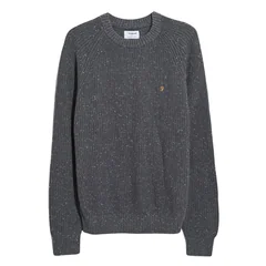 Farah Sage Nepped Sweater - Grey - XL
