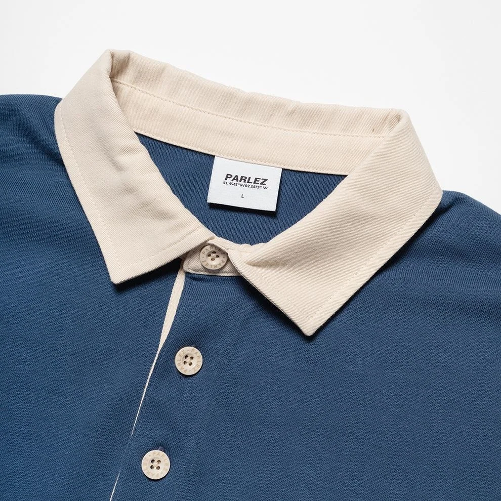 Parlez Plaza Rugby Shirt - Lagoon Blue - L