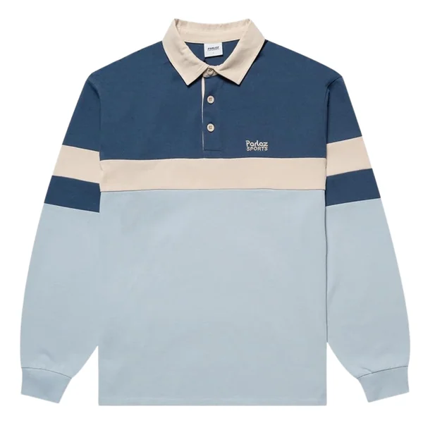 Parlez Plaza Rugby Shirt - Lagoon Blue - L