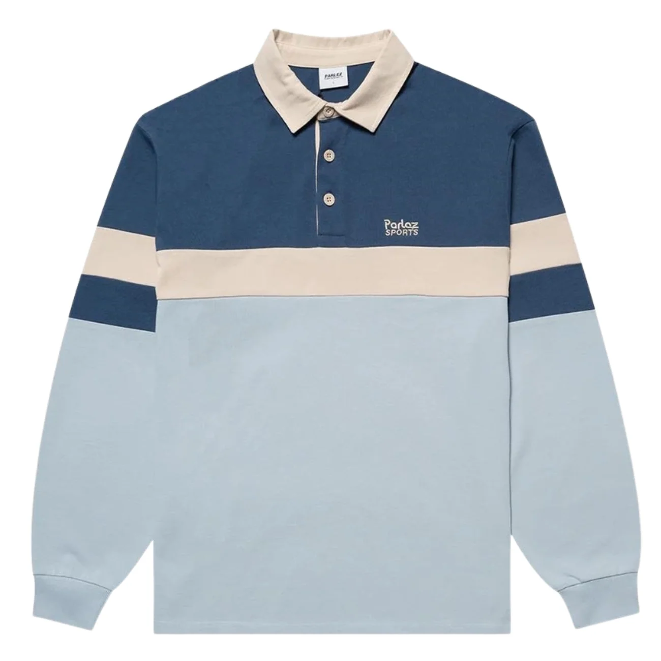 Parlez Plaza Rugby Shirt - Lagoon Blue - L