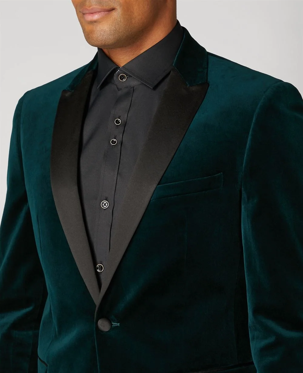 Remus Uomo Velvet Jacket - Green - 40R