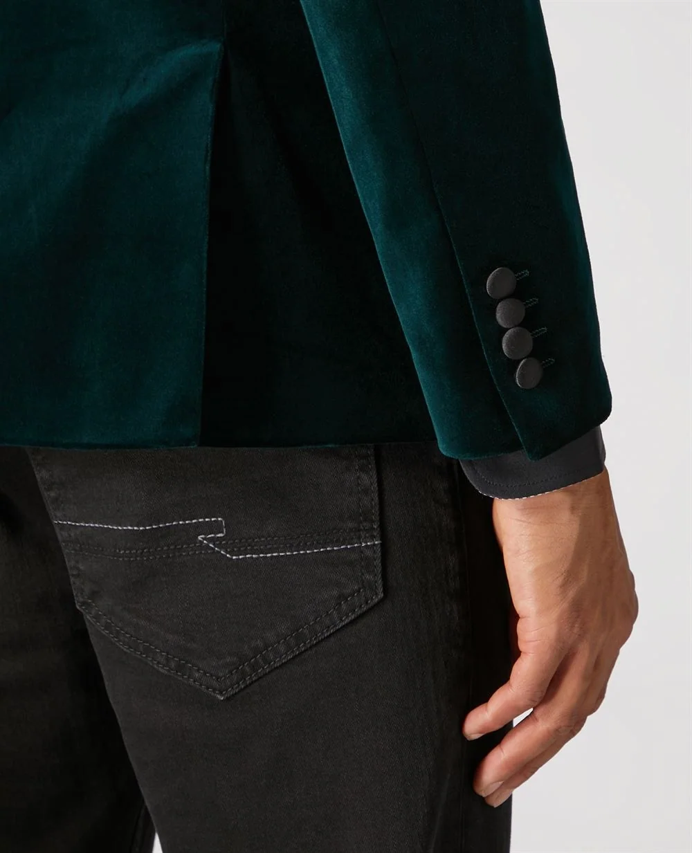 Remus Uomo Velvet Jacket - Green - 40R