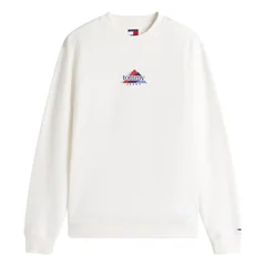 Tommy Jeans Mountain Logo Embroidery Terry Sweatshirt - Beige - L