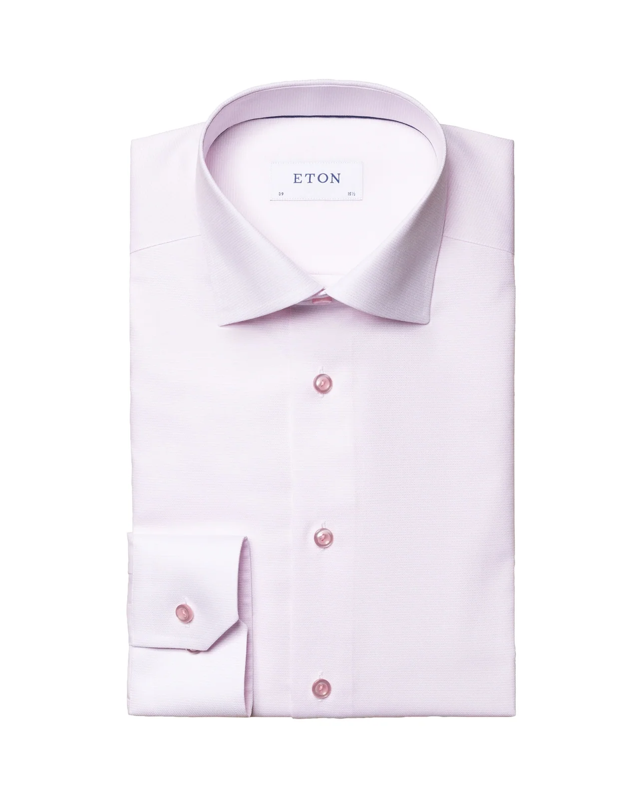 Eton Solid Signature Twill Formal Shirt - Pink - 17.5