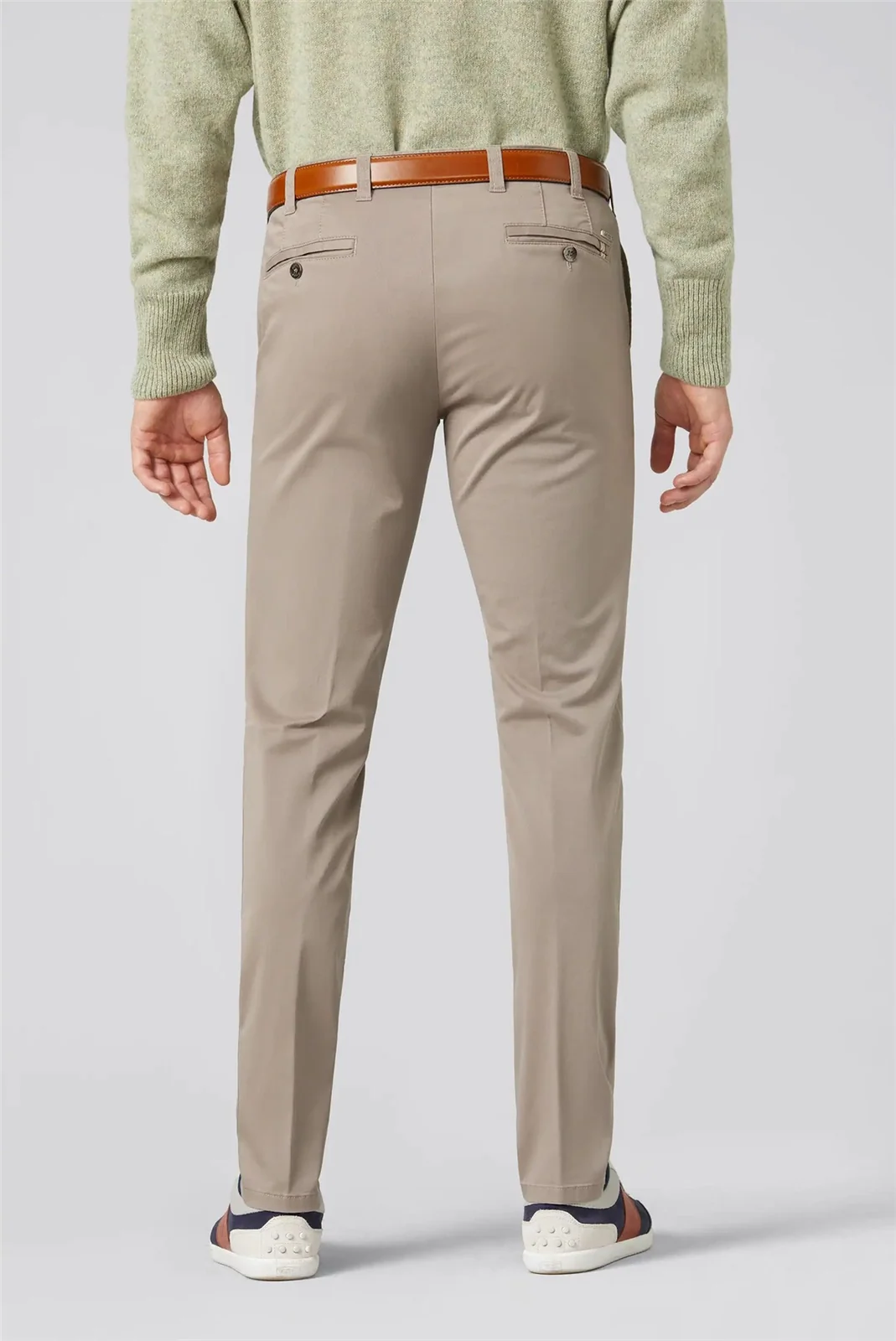 Meyer Roma Cotton Grey Chinos - Beige - 38/34