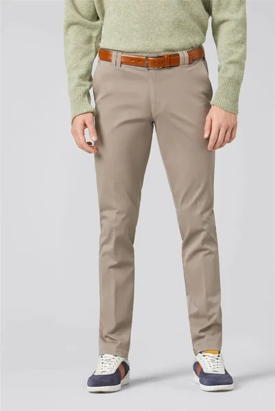 Meyer Roma Cotton Grey Chinos - Beige - 38/34