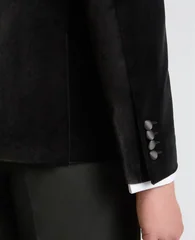 Remus Uomo Romeo Slim Fit Velvet Dinner Jacket - Black - 38R