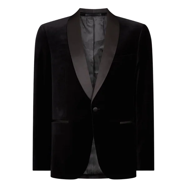 Remus Uomo Romeo Slim Fit Velvet Dinner Jacket - Black - 38R