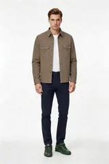 6th Sense Overshirt - Dark Khaki - L